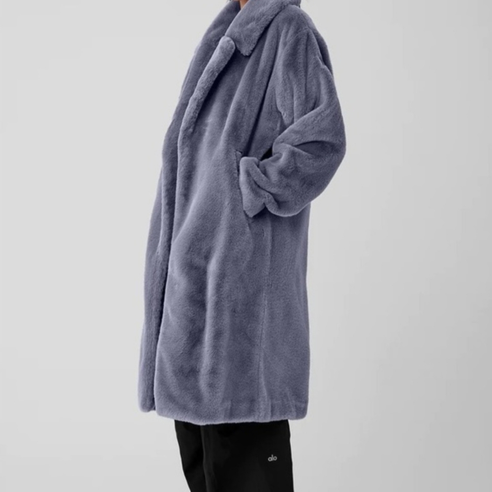 ALO Yoga Faux Fur Trench - Picture 2 of 9